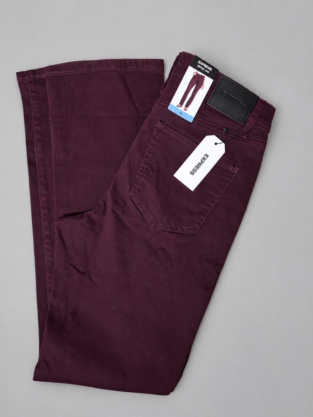 Express Boot Cut Jeans Wine Wash Size 10 NWT